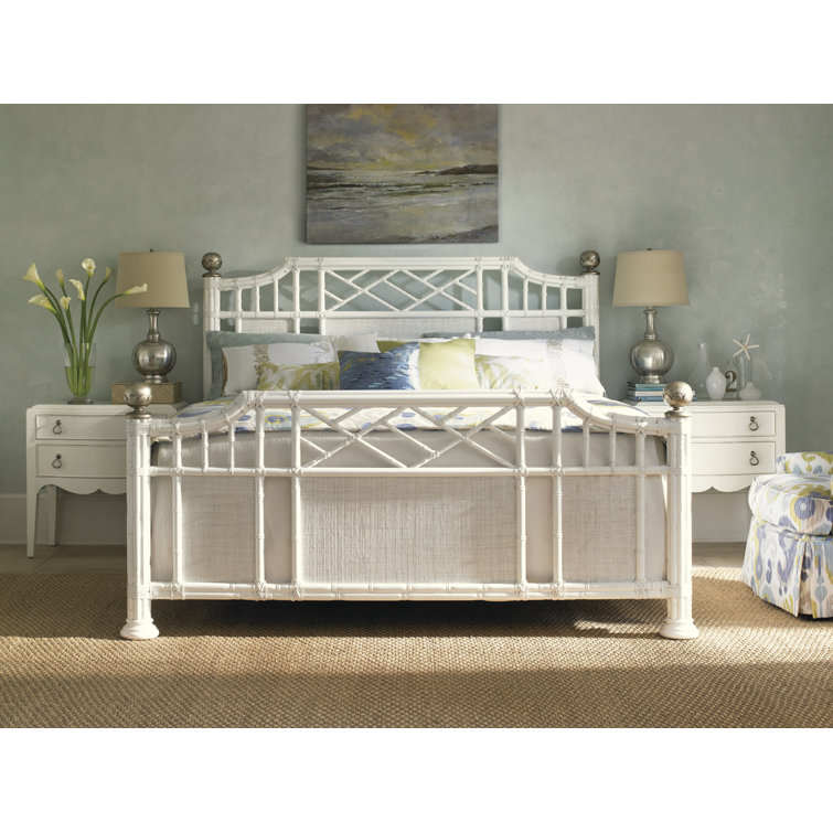 Tommy Bahama Home Ivory Key Wicker/Rattan OpenFrame Headboard